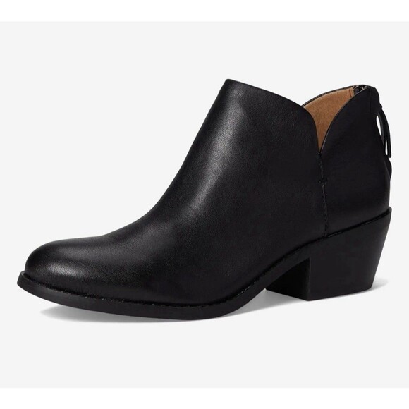 New Sofft Womens Angelica Black Leather Ankle Boots Sz 9 EU 40 Wet Weather Proof - Picture 2 of 11